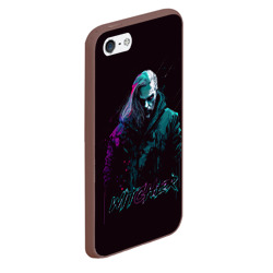Чехол для iPhone 5/5S матовый Ведьмак в неоновом стиле - фото 2