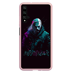 Чехол для Honor 20 Ведьмак в неоновом стиле