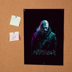 Постер Ведьмак в неоновом стиле - фото 2