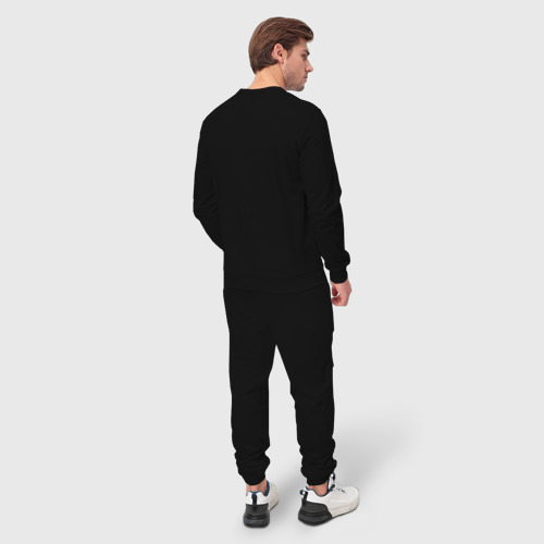 Мужской костюм хлопок Пикачу минимализм, цвет черный - фото 4