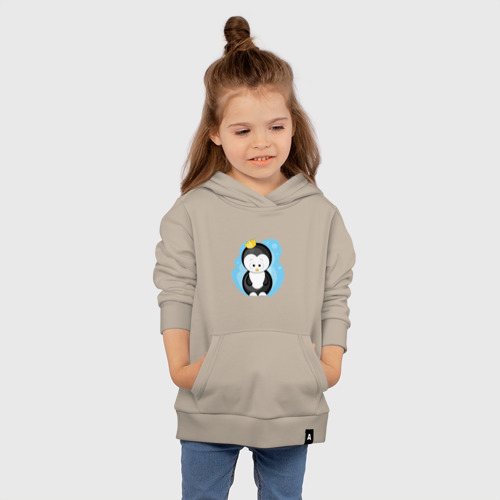 Детская толстовка хлопок с принтом Королевский пингвин, вид сбоку #3