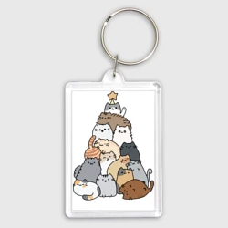 Брелок прямоугольный 35*50 Котоёлочка