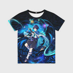 Детская футболка 3D Странник - Скарамучча