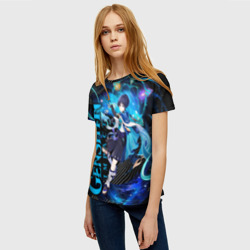 Женская футболка 3D Скарамуш - Геншин Импакт - фото 2