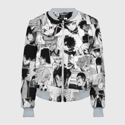 Женский бомбер 3D Blue Lock Pattern
