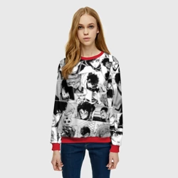 Женский свитшот 3D Blue Lock Pattern - фото 2