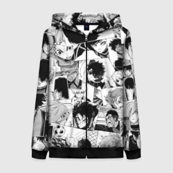 Женская толстовка 3D на молнии Blue Lock Pattern