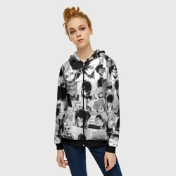 Женская толстовка 3D на молнии Blue Lock Pattern - фото 2