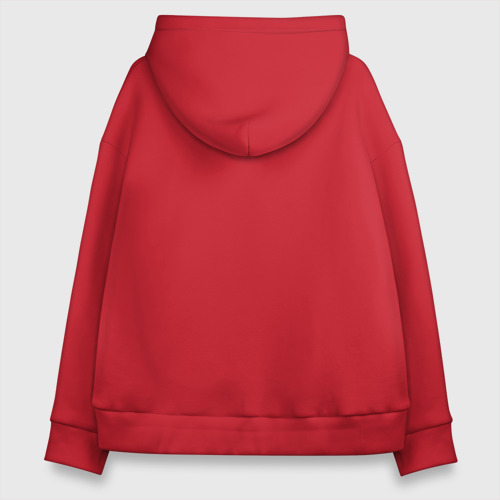 Женское худи Oversize хлопок Мандала в модных цветах, цвет красный - фото 2