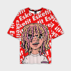 Мужская футболка oversize 3D Рэпер Lil Pump логотип Esketit