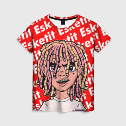 Женская футболка 3D Рэпер Lil Pump логотип Esketit