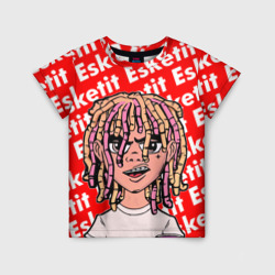 Детская футболка 3D Рэпер Lil Pump логотип Esketit