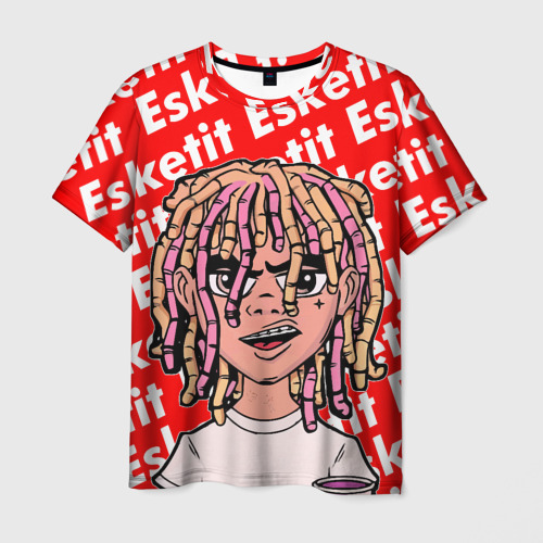 Мужская футболка 3D Рэпер Lil Pump логотип Esketit, цвет 3D печать