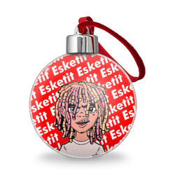 Ёлочный шар Рэпер Lil Pump логотип Esketit
