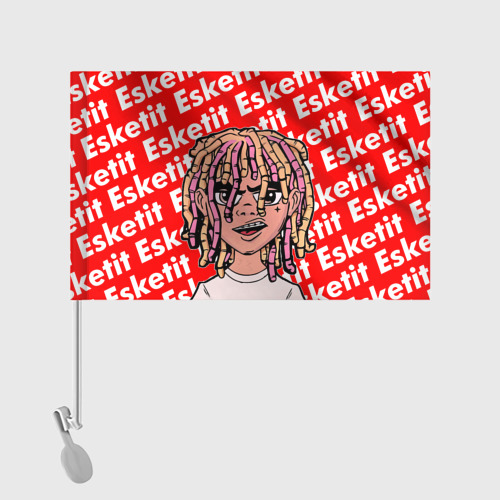 Флаг для автомобиля Рэпер Lil Pump логотип Esketit - фото 2