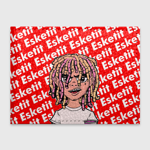 Обложка для студенческого билета Рэпер Lil Pump логотип Esketit, цвет красный