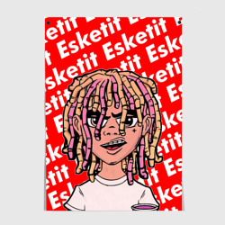 Постер Рэпер Lil Pump логотип Esketit