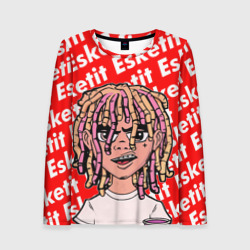 Женский лонгслив 3D Рэпер Lil Pump логотип Esketit