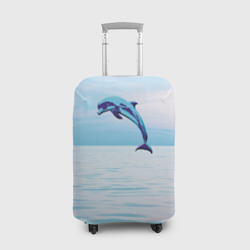 Чехол для чемодана 3D Дельфиньчик
