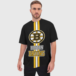 Мужская футболка oversize 3D Бостон Брюинз - НХЛ - фото 2