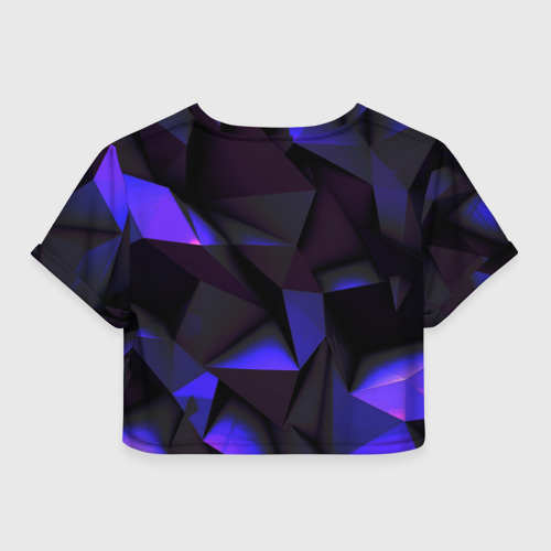 Женская футболка Crop-top 3D Ромбы, цвет 3D печать - фото 2