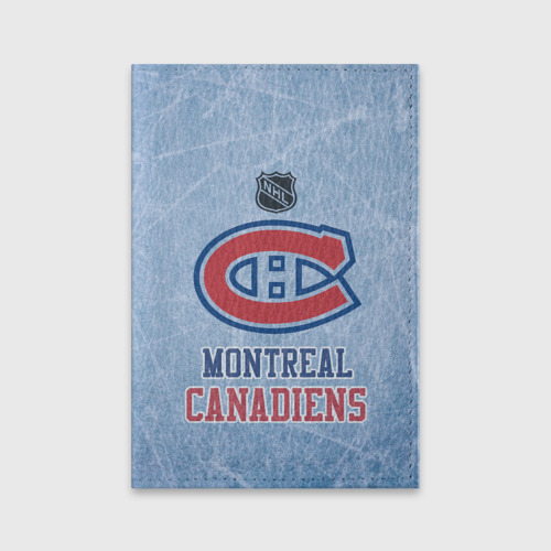 Обложка для паспорта матовая кожа Montreal Canadiens - NHL, цвет бирюзовый