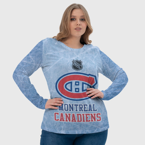 Женский лонгслив 3D с принтом Montreal Canadiens - NHL, фото #4