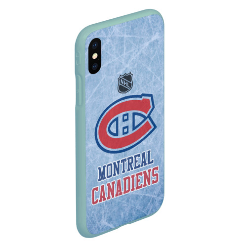 Чехол для iPhone XS Max матовый Montreal Canadiens - NHL, цвет мятный - фото 3