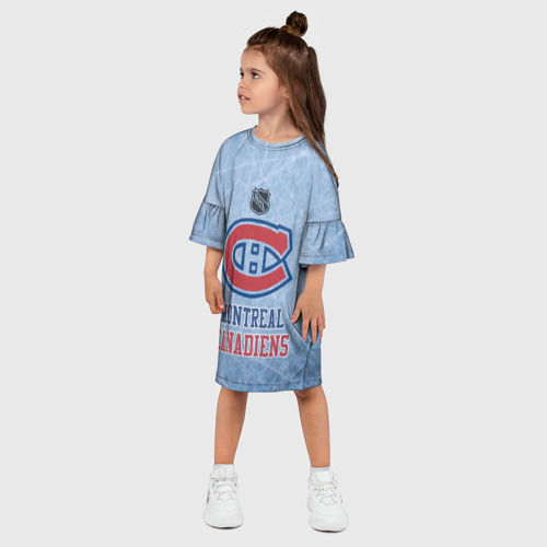 Детское платье 3D с принтом Montreal Canadiens - NHL, фото на моделе #1