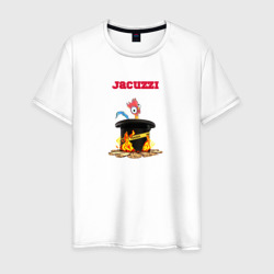 Петух в джакузи – Мужская футболка хлопок с принтом купить со скидкой в -20%