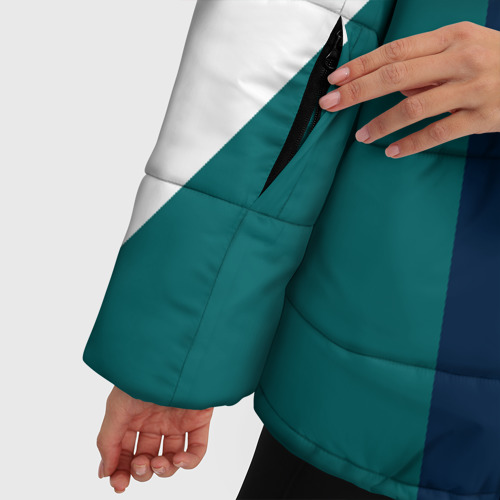 Женская зимняя куртка Oversize Спортик из девяностых firm, цвет светло-серый - фото 6
