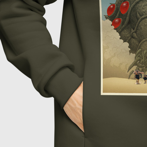 Мужское худи Oversize хлопок Nausicaa poster, цвет хаки - фото 8