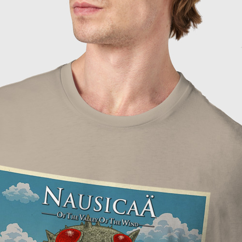 Мужская футболка хлопок Nausicaa poster, цвет миндальный - фото 6