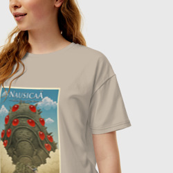 Женская футболка хлопок Oversize Nausicaa poster - фото 2