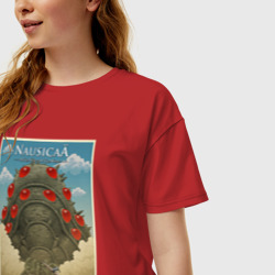 Женская футболка хлопок Oversize Nausicaa poster - фото 2