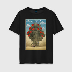 Женская футболка хлопок Oversize Nausicaa poster