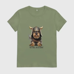 Женская футболка хлопок Собака Ver thik, her ek kom