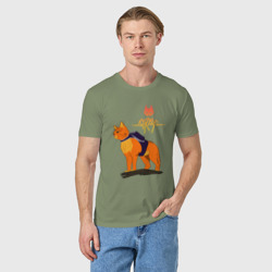 Мужская футболка хлопок Stray - cat logo - фото 2