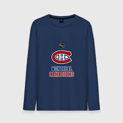 Мужской лонгслив хлопок Монреаль Канадиенс - НХЛ, цвет темно-синий