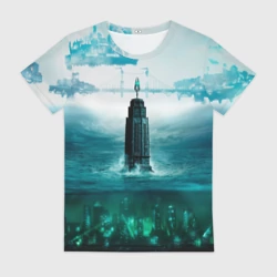 Женская футболка 3D Биошoк