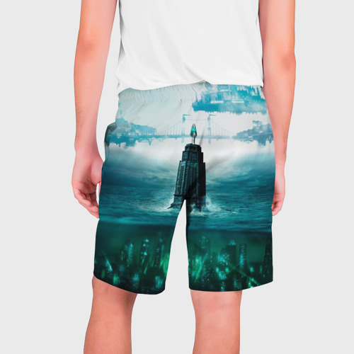 Мужские шорты 3D с принтом Биошoк, вид сзади #1