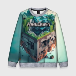 Детский свитшот 3D Блоки Майнкрафт