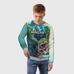 Детский свитшот 3D Блоки Майнкрафт - фото 2