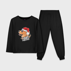 Детская пижама с лонгсливом хлопок Собачье Рождество