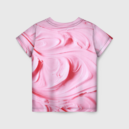 Детская футболка 3D Аппетитное мороженое с клубникой и шоколадом, цвет 3D печать - фото 2