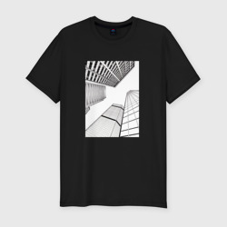 Небоскребы Нью-Йорка – Мужская футболка хлопок Slim с принтом купить