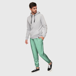 Мужские брюки 3D Нежно зеленый в елочку - фото 2