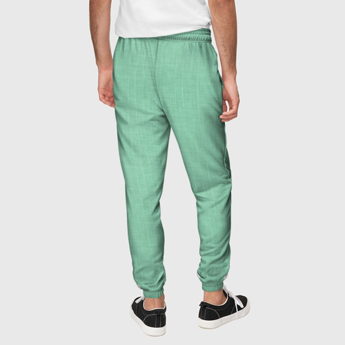 Мужские брюки 3D Нежно зеленый в елочку, цвет 3D печать - фото 5