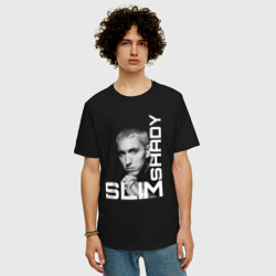 Мужская футболка хлопок Oversize Slim Shady Logo Eminem - фото 2