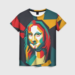 Женская футболка 3D Мона Лиза-мозаика